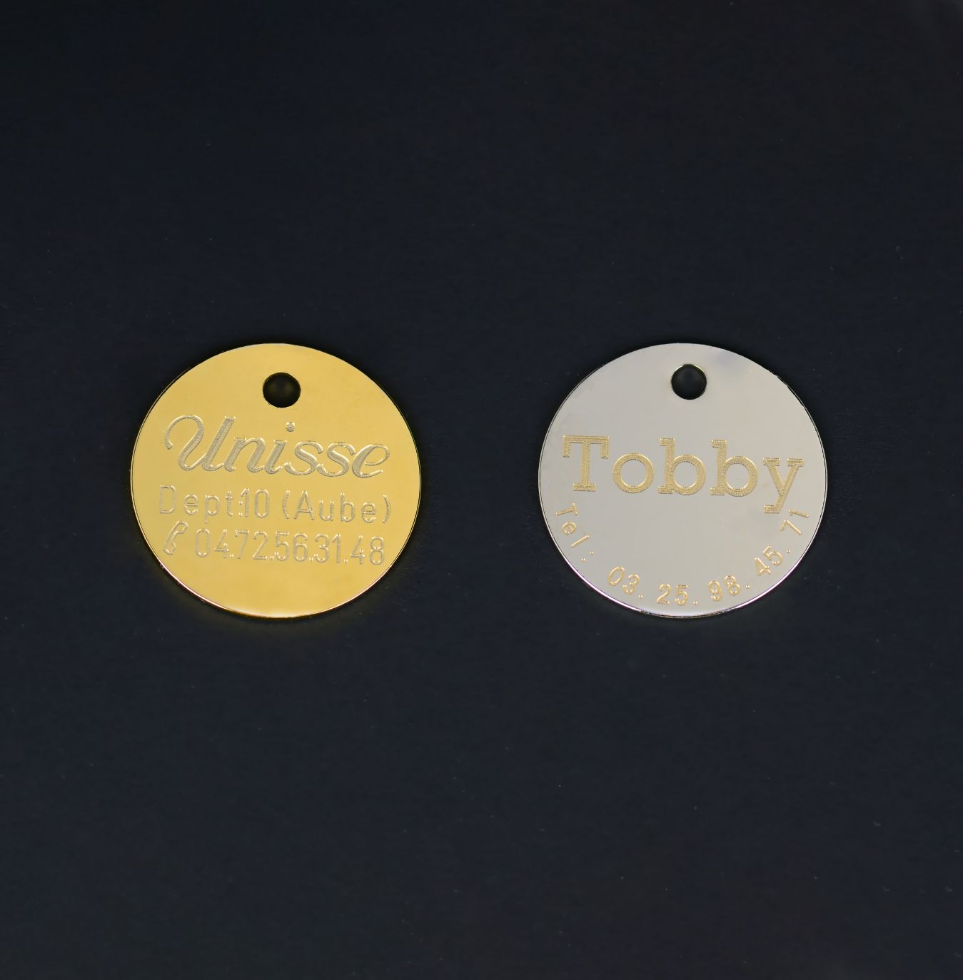 mkt a pet tags silver gold