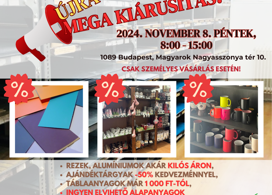 ÚJRA MEGA KIÁRUSÍTÁS A GRAVOTRADE-NÉL!